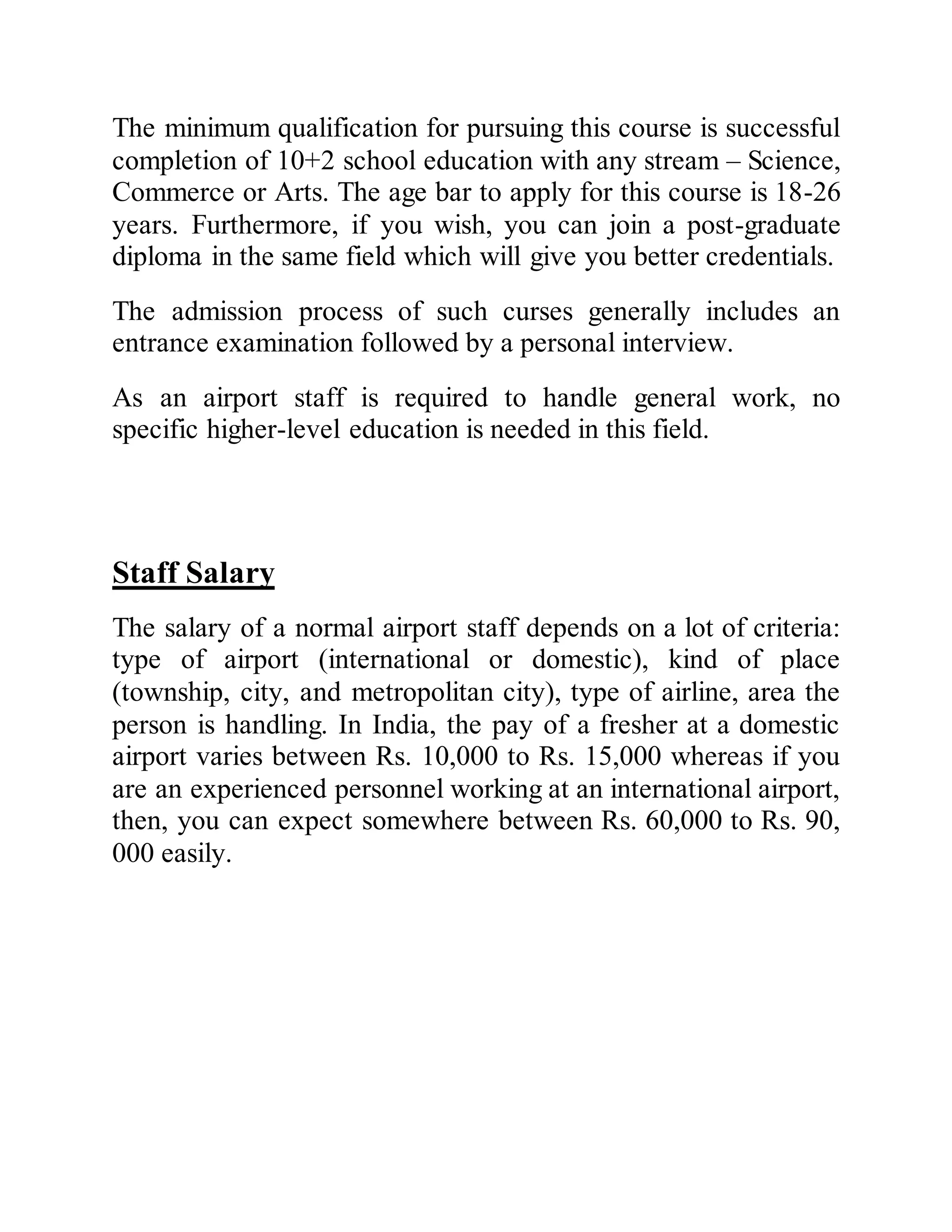 Everything you need to know about airport ground staff | DOCX