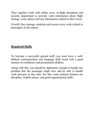 Everything you need to know about airport ground staff | DOCX