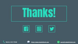 Thanks!
Mobile:-9212172602 query@cetpainfotech.com
https://www.cetpainfotech.com
 