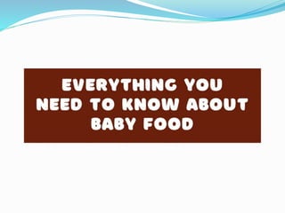 Everything you need to know about Baby Food - Danone india