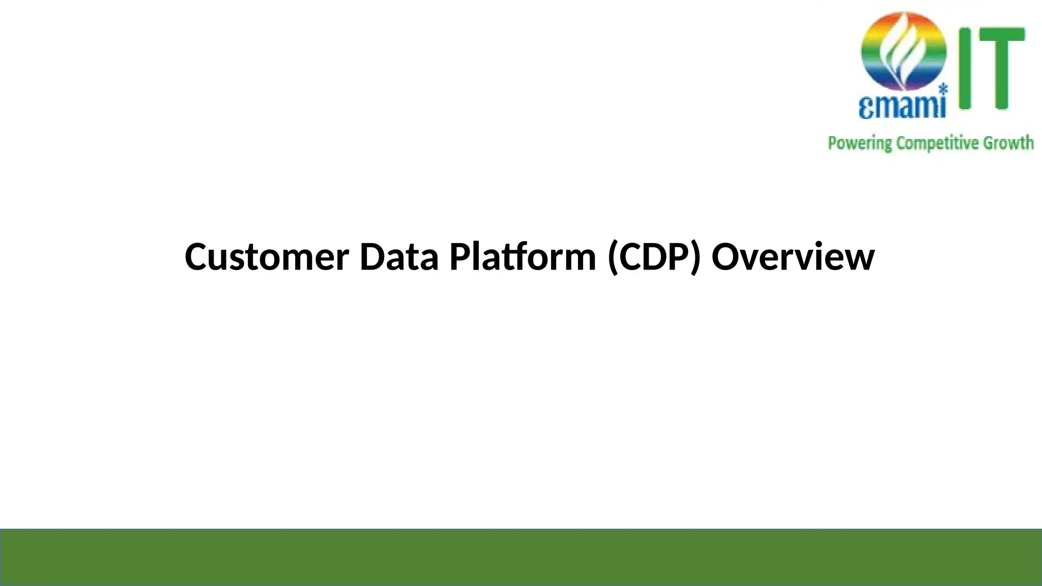 Customer Data Platform (CDP) Overview
 