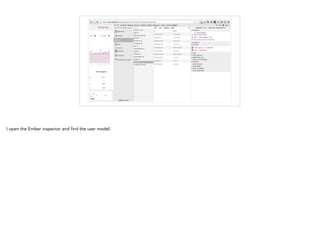 Yehuda Katz
I open the Ember inspector and find the user model.
 
