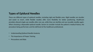 Epidural Needle : Everything You Need to Know About PPTX