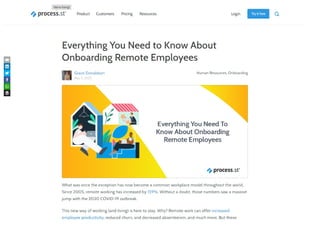 Everything You Need to Know About Onboarding Remote Employees