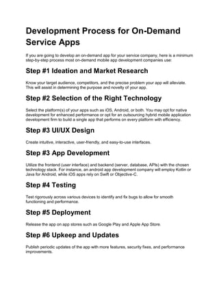 Everything You Need to Know About On Demand Mobile App Development | PDF