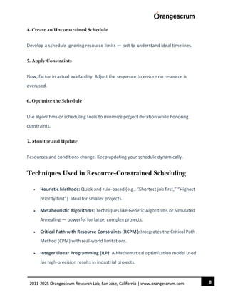 Everything You Need to Know About Resource-Constrained Scheduling | PDF