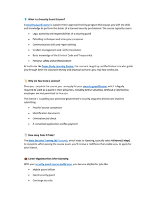 Security Guard Field Notes Guide.pdf Everything You Need to Know About Security Guard Course and License.pdf