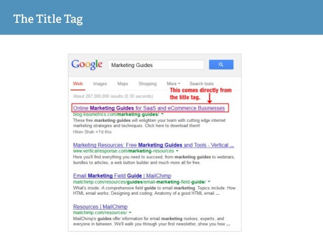 the title tag