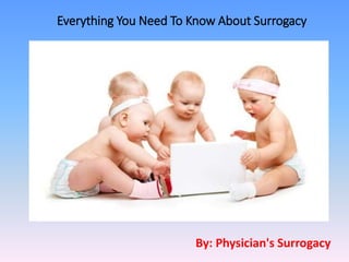 Everything You Need To Know About Surrogacy
By: Physician's Surrogacy
 