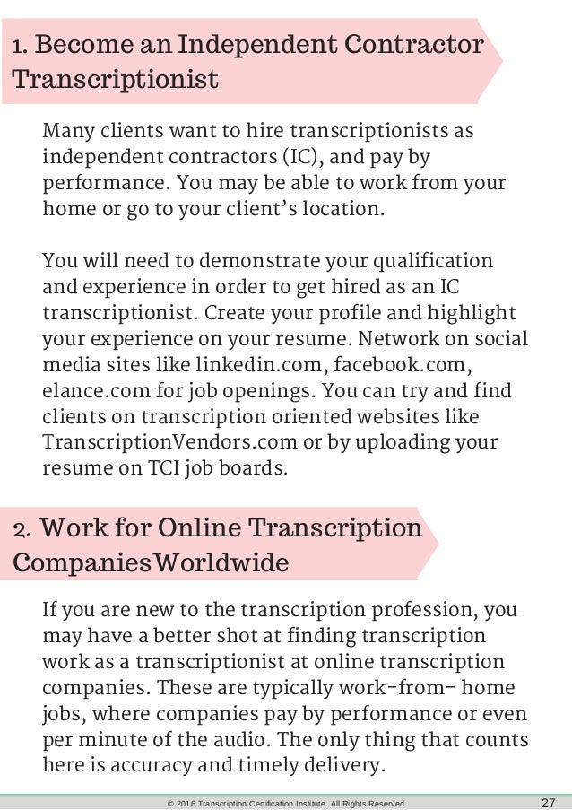 work from home resume
