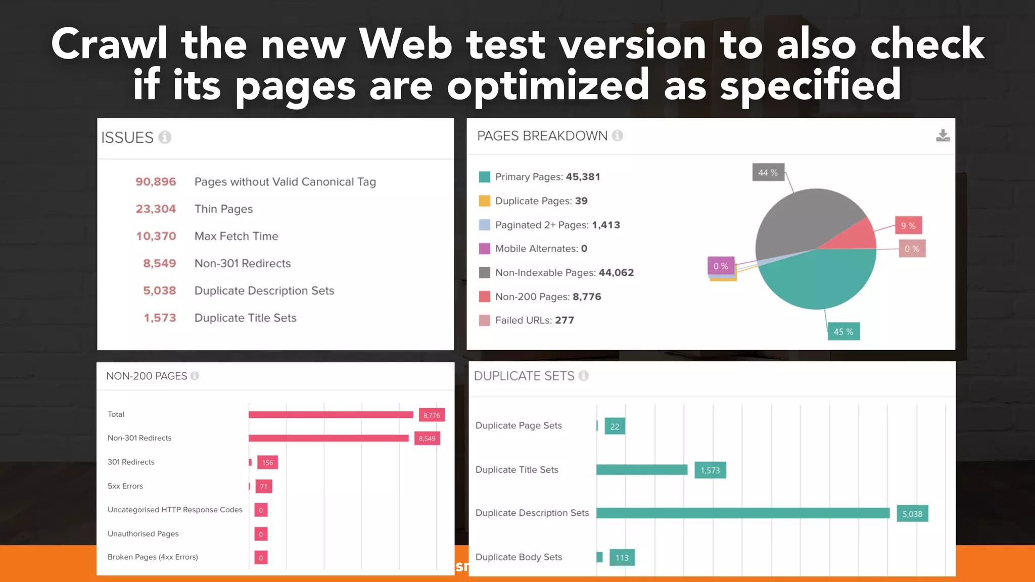 #webmigrations at #smssyd19 by @aleyda from @orainti
Crawl the new Web test version to also check  
if its pages are optimized as speciﬁed
 