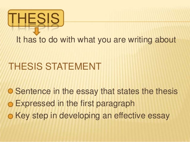 How to identify thesis statement picture