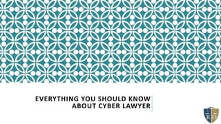 EVERYTHING YOU SHOULD KNOW
ABOUT CYBER LAWYER
 