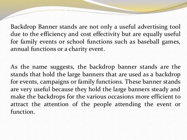 Everything You Want To Know About Backdrop Banner Stands