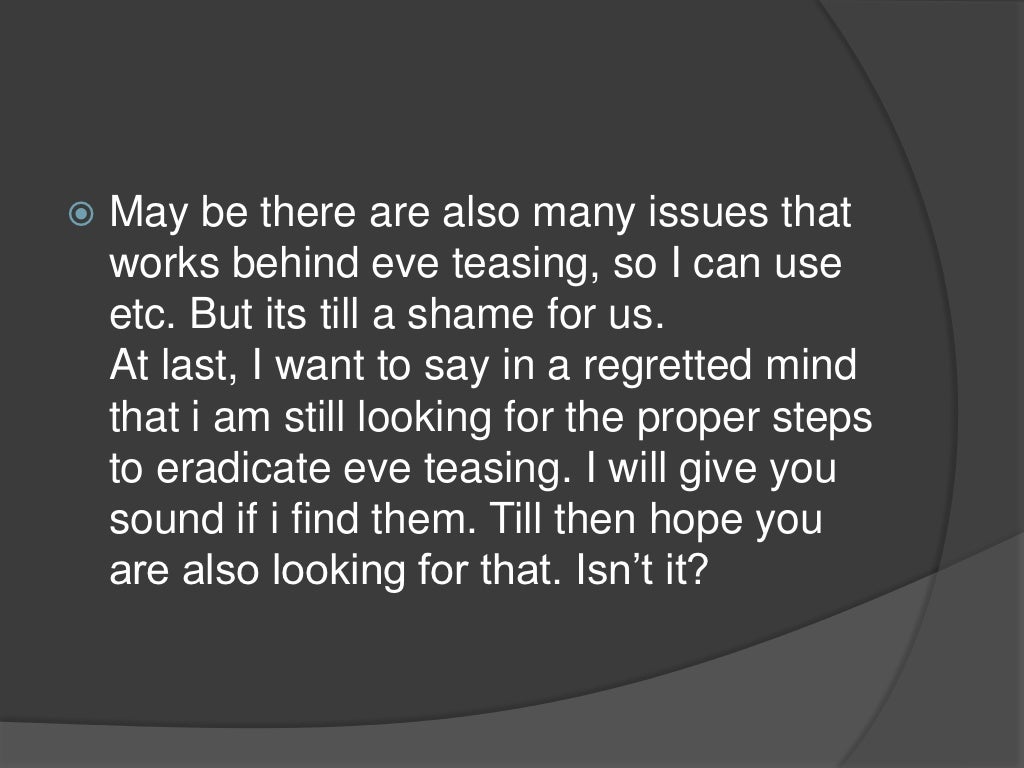 Eve teasing