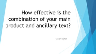 How effective is the
combination of your main
product and ancillary text?
Shivani Mohan
 