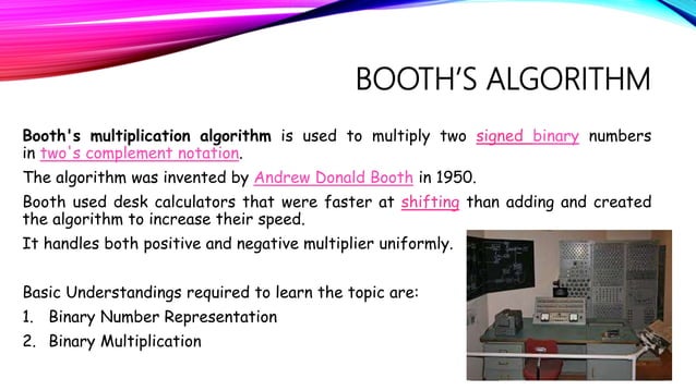 Booth's algorithm part 1 | PPTX
