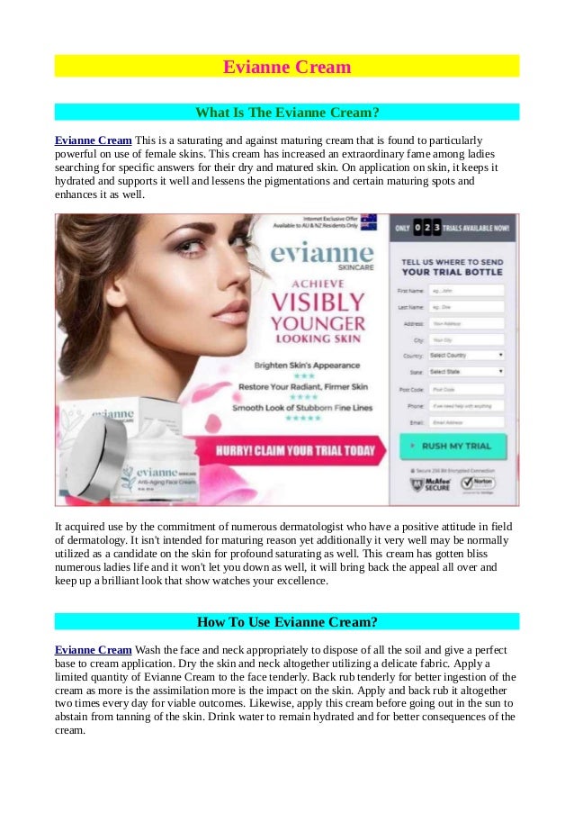 evianne face cream