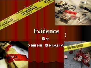 Evidence By Adriene Ghiasian 