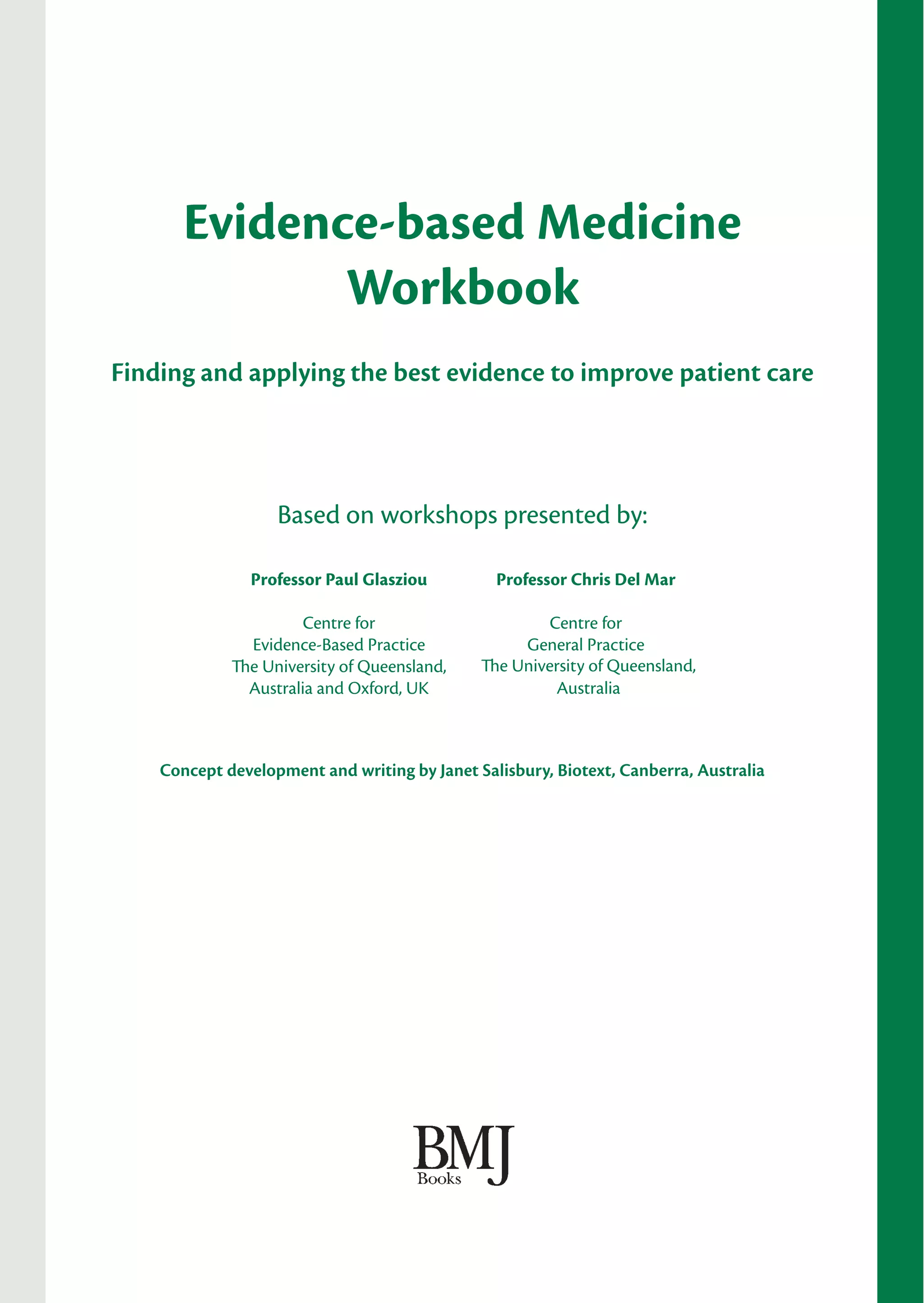 Evidence Based Medicine Workbook Pdf