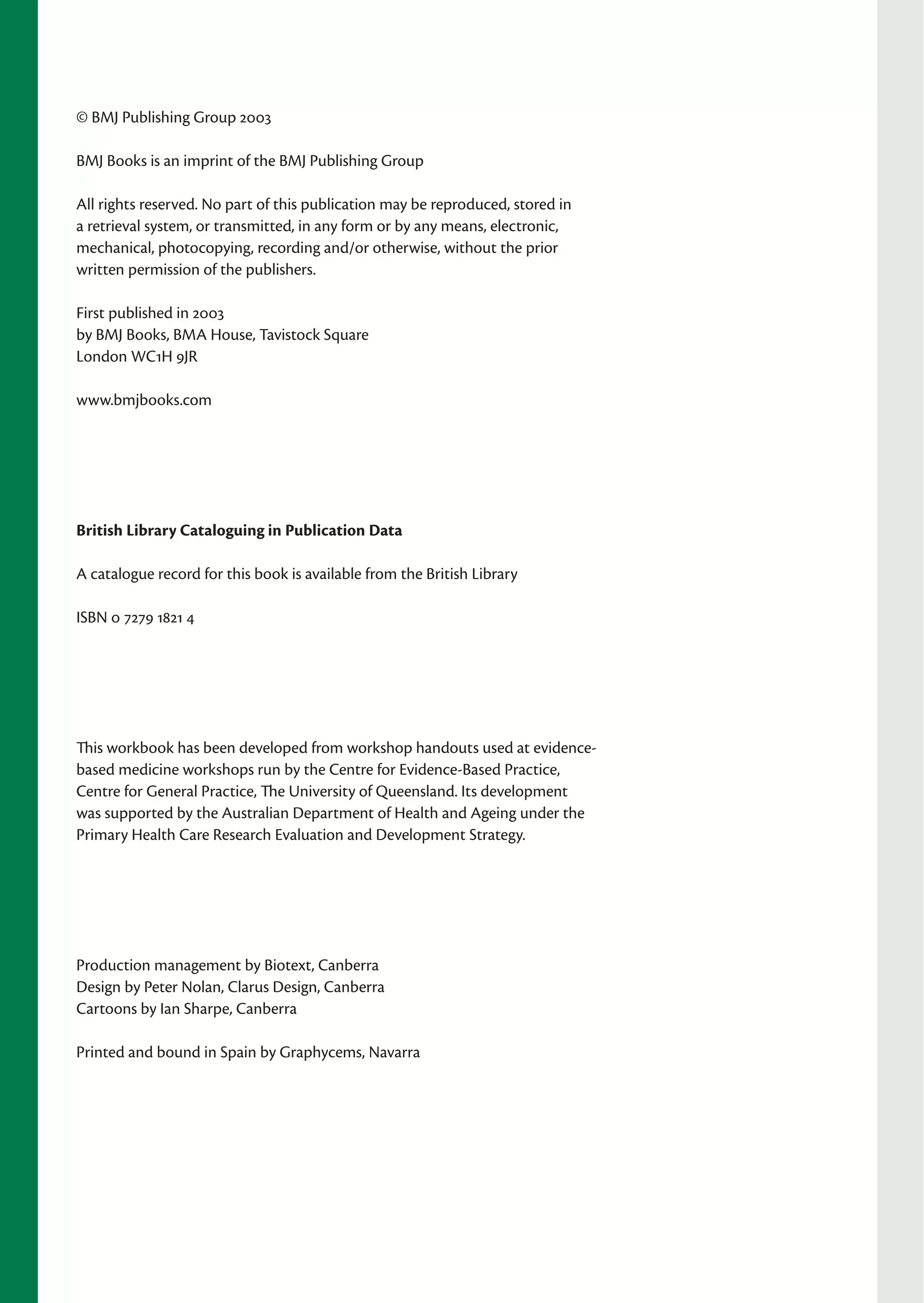 Evidence Based Medicine Workbook Pdf