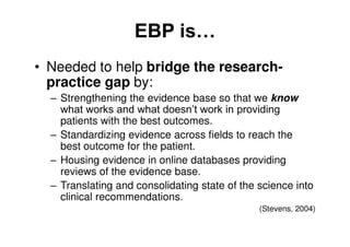 Evidence-Based Practice
