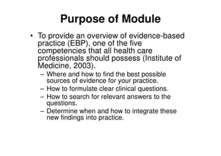 Evidence-Based Practice