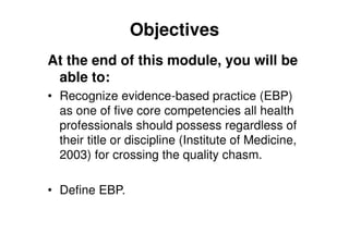 Evidence-Based Practice