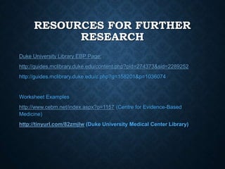 Evidence based Practice Nursing Presentation | PPTX