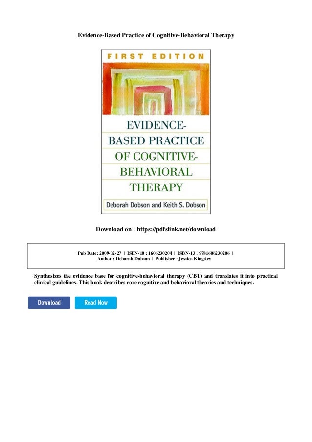 Evidence based practice of cognitivebehavioral therapy