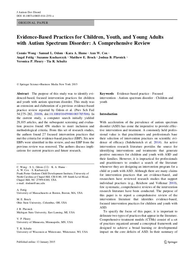 Example of a case study on autism