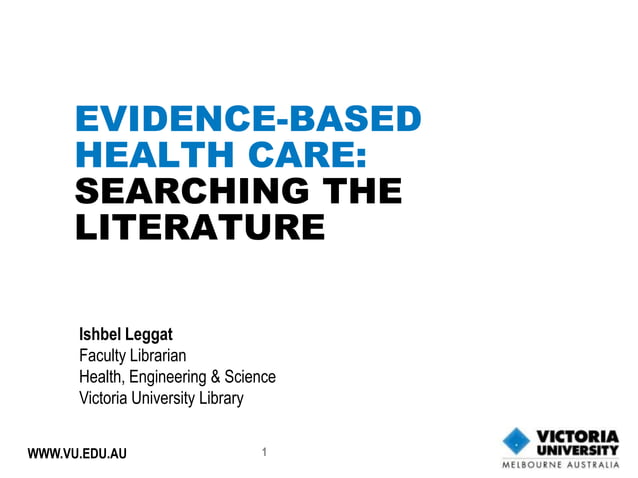VU Library: Evidence-based practice tutorial | PPSX