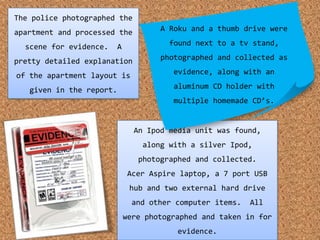 Computer/Internet Crime - Child porn - Evidence