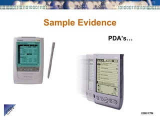 Sample Evidence PDA’s… 