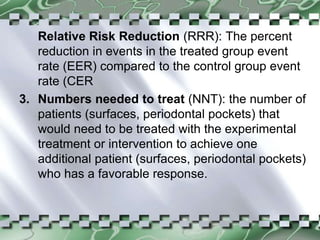 Relative Risk Reduction Nnt EVIDENCE BASED.ppt