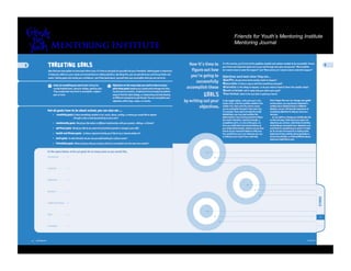 Friends for Youth’s Mentoring Institute
Mentoring Journal
 