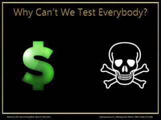Newman DH. Ann Emerg Med. 2011;57:622-627 Spyropoulous A. J Manag Care Pharm. 2007;13(6):475-486
 