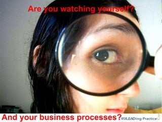 Are you watching yourself?

And your business processes?

 