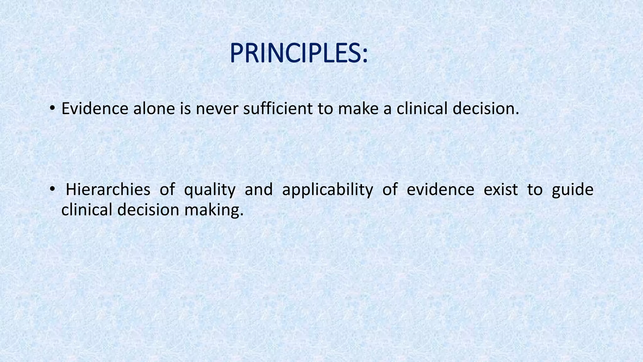 Evidence based decision making in periodontics | PPTX