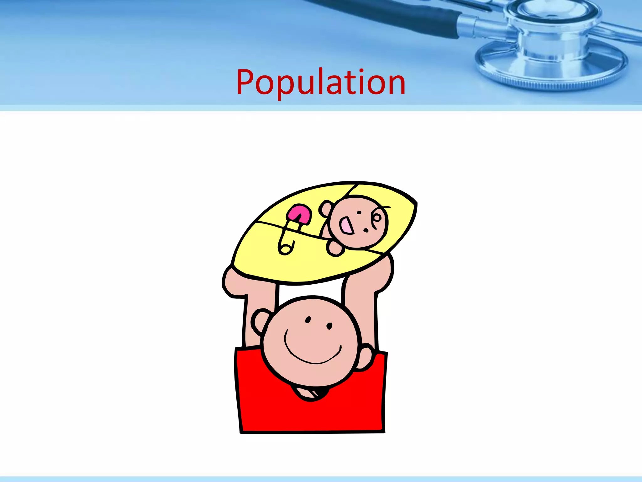 Population
Who are the relevant people?
 