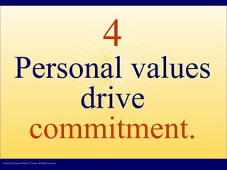4 Personal values drive  commitment. © James M. Kouzes & Barry Z. Posner. All Rights reserved.  