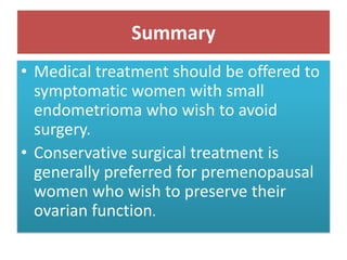 Evidence Based Management of Endometrioma | PDF