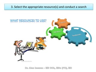 3. Select the appropriate resource(s) and conduct a search
 