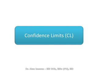 Confidence Limits (CL)
 