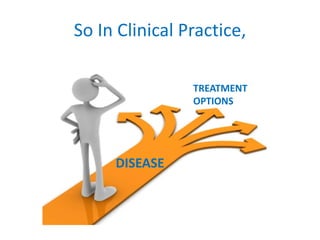 So In Clinical Practice,
TREATMENT
OPTIONS
DISEASE
 