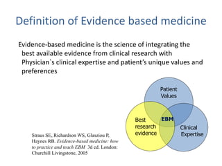Evidence based medicine and tdm | PPTX