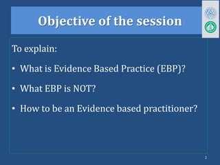 Evidence based practice (EBP) in physiotherapy | PPTX
