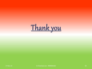 Thank you 
27-Nov-14 Dr Shashwat Jani. 9909944160 58 
