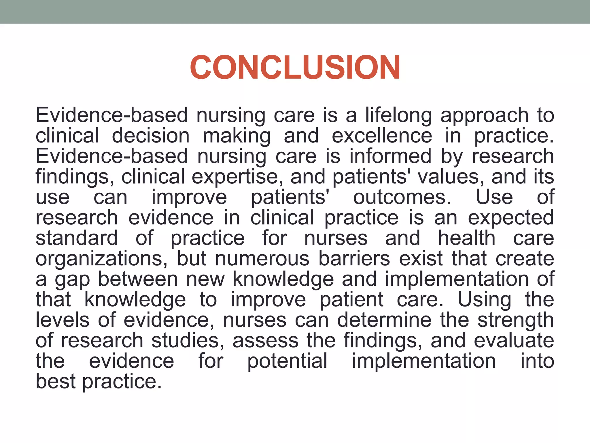 Evidence based practice | PPTX