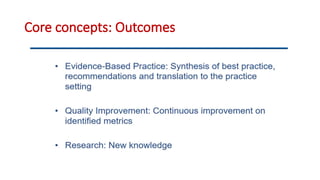 Core concepts: Outcomes
 